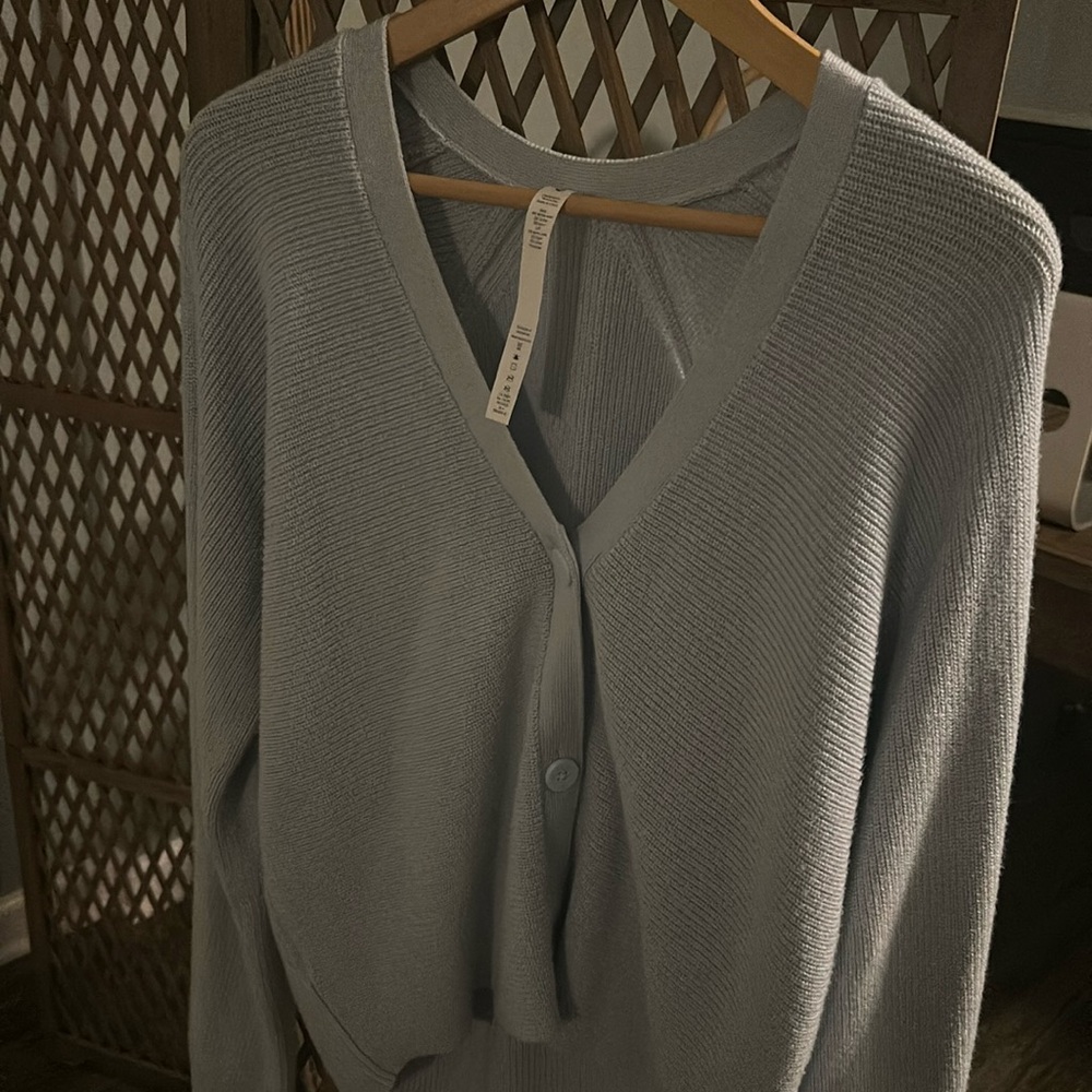 Lululemon Light Blue Cardigan Sweater